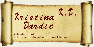 Kristina Dardić vizit kartica